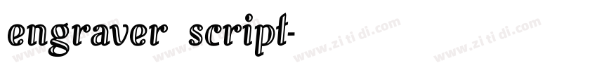 engraver script字体转换